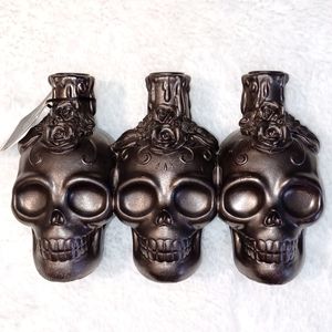 Spooky Night Gothic Skull Candle Holder